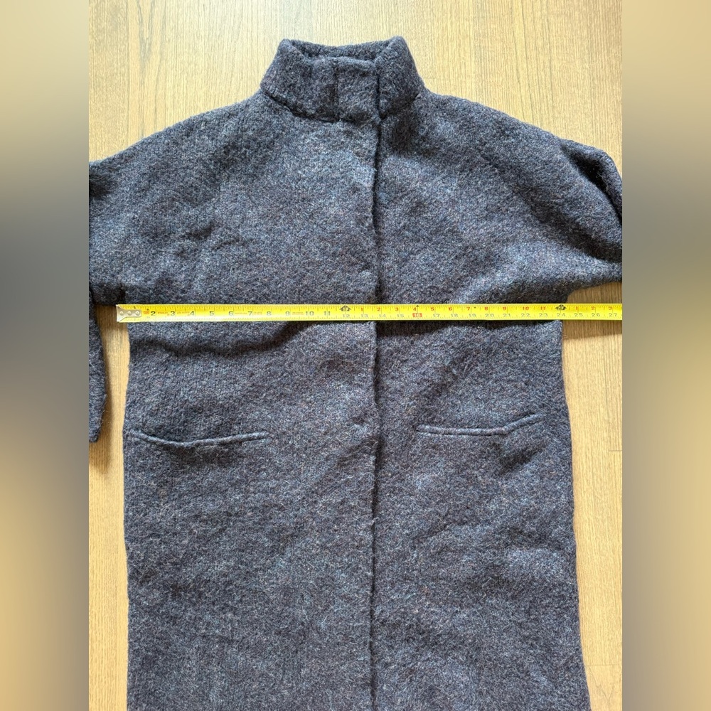 Rag & Bone The Cammie Wool, Mohair, Knee-Length Sweater Coat-Size Small-Navy - Picture 6 of 7
